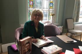 Dr Lynne Hapgood launched her book about her father, the former Arsenal and England football captain Eddie Hapgood, at an event in Leamington.