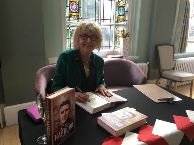 Dr Lynne Hapgood launched her book about her father, the former Arsenal and England football captain Eddie Hapgood, at an event in Leamington.