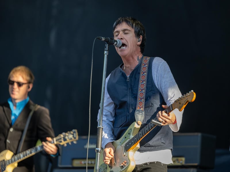 Johnny Marr on stage at Warwick Castle on Sunday, July 21. Photo by David Jackson.
