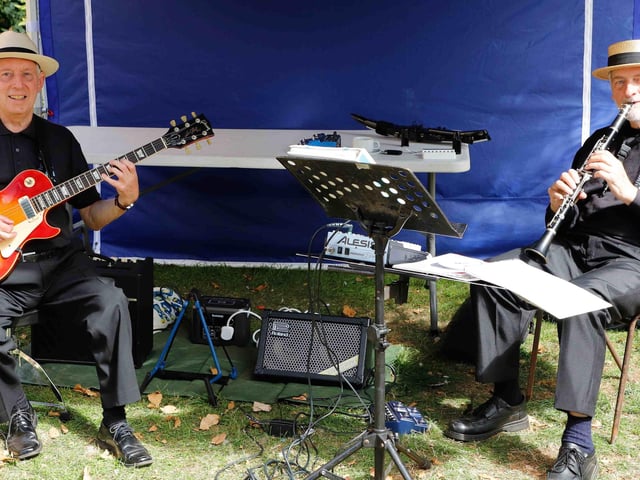 Musicians playing in the garden. Photo supplied