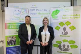 Photo Caption: Liz Whitfield from Growth Plans Ltd and Craig Humphrey from CW Growth Hub Group.