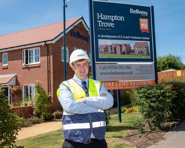 Site manager Adam Jones at Bellway’s Hampton Trove development after his NHBC PITJ award win