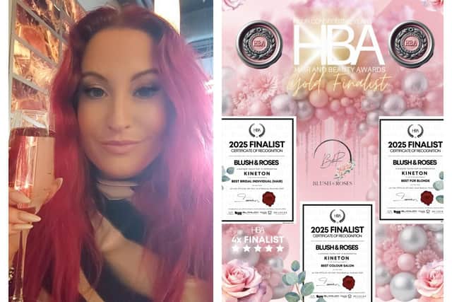 Charlie Byfield, the owner of Blush & Roses salon, and her team has been named as a finalists in the ‘Best Colour Salon’, ‘Best Bridal Hair’ and ‘Best For Blonde’ categories. Photos supplied