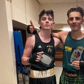 Fitzpatricks boxer Davey Boswell got the better of Braunstone golden gloves fighter Martin ward ,