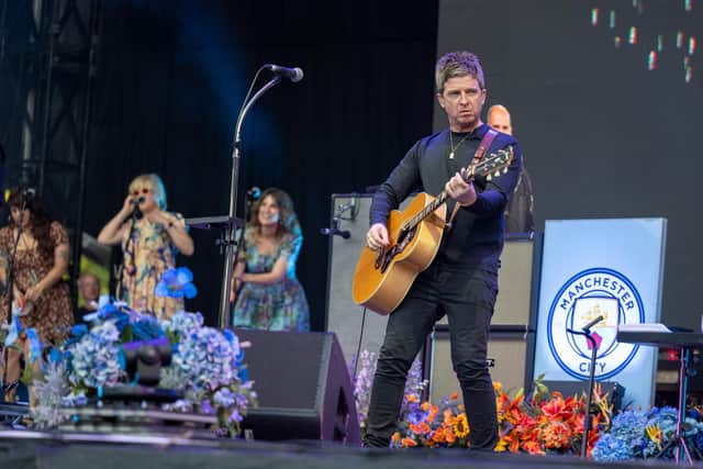 Noel Gallagher’s High Flying Birds on stage at Warwick Castle on Sunday, July 21. Photo by David Jackson.