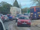 Traffic problems on the Birmingham Road in Hatton. Picture supplied.