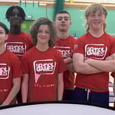 The year 8 boys who took part in the competition.