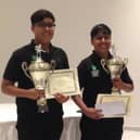 The brothers aged 11 and 10 with trophies. Photo supplied