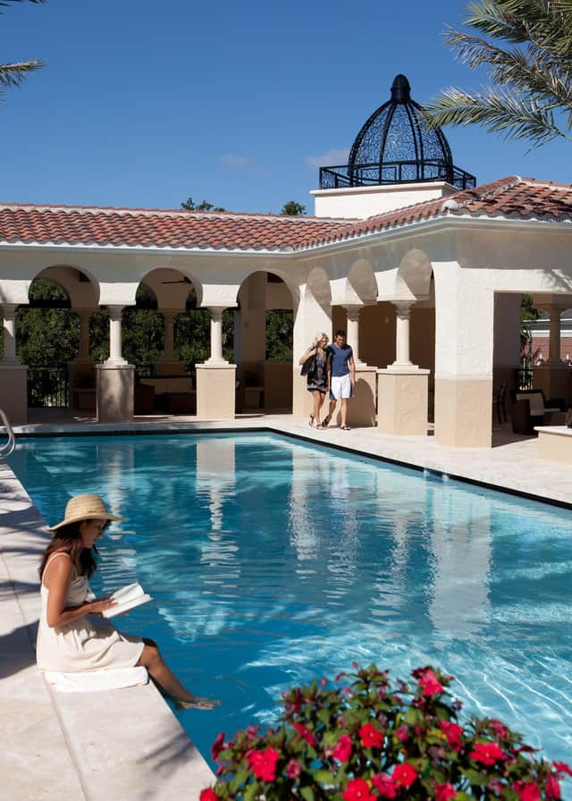 The rooftop pool at the Alfond Inn is beautiful and inviting