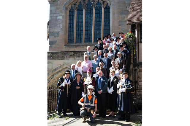 A ground breaking ceremony was held at the Lord Leycester Hospital to officially kick off the restoration project. Photo by Gill Fletcher