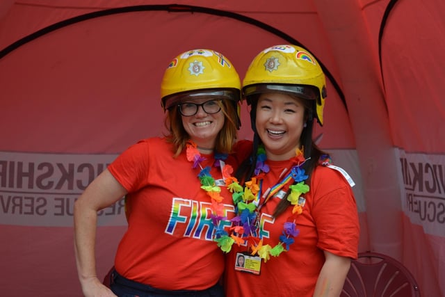 The Warwickshire Fire and Rescue stand at Warwickshire Pride. Photo by Leanne Taylor