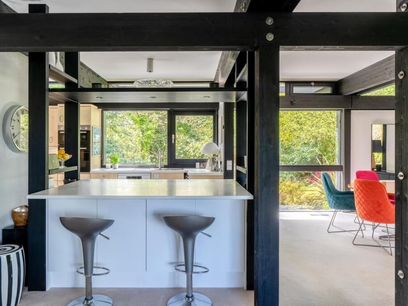 The kitchen/dining area.