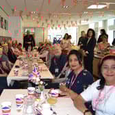 Lord Lieutenant of Warwickshire, Tim Cox with guests. Photo supplied