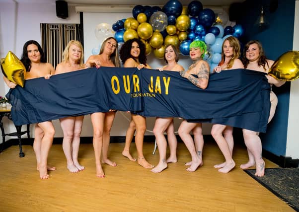 Kerry Prosser, Tina Gillespie, Samantha Edwards (barmaid), Shannon Bentley (barmaid), Roxi Chalk (barmaid), Hannah Oliver, and Stephanie Reid, are featured on the calendar page for January.