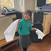 Dancing at the school.