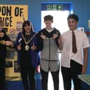 Rugby Mayor Maggie O'Rourke with members of the club.
