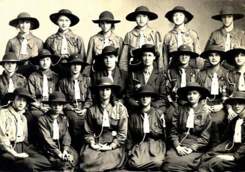 One of the borough's Girl Guide units gather for a photograph in the 1920s.
