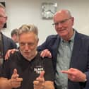 Peter Chappell and Mark Godfrey of Leamington Spa Photographic Society with Rankin, taken by Claire Hutchinson.