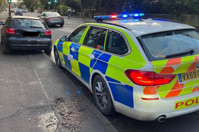 Warwickshire Police spotted his Audi in Kenilworth Road, Leamington, and pulled him over.