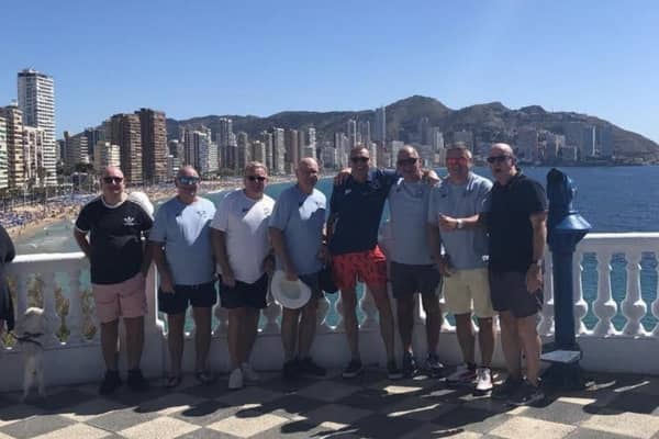 Some of the VS Rugby players warmed up for this Sunday's 40th anniversary reunion with a recent trip to Benidorm.