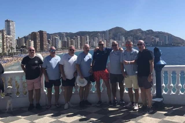 Some of the VS Rugby players warmed up for this Sunday's 40th anniversary reunion with a recent trip to Benidorm.