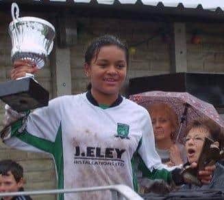 Jess Carter playing for Warwick Juniors in her younger days. Credit: Dean Brandrick.