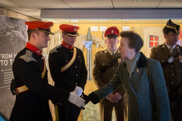 HRH Princess Anne officially opened The Queen's Royal Hussars Museum in Warwick on April 4. Photo by Regimental photographer, Trooper Turner
