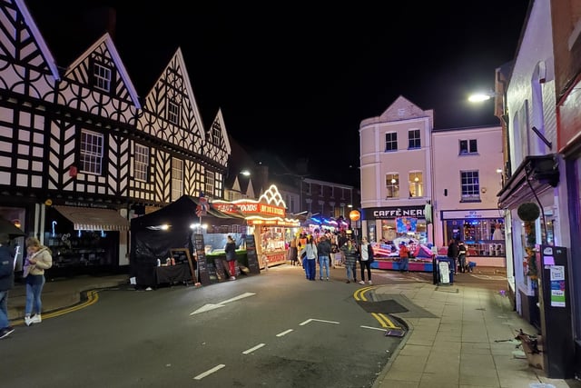 Stalls, entertainments and rides lined the town centre for the annual fair. Photo by Geoff Ousbey