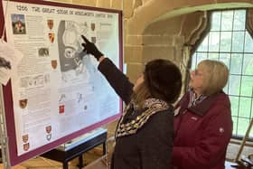 Cllr Dearing and Jan Cooper examine one of the museum’s display.