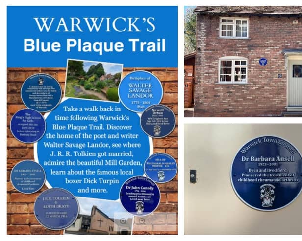 A trail has been launched in Warwick that will take people around the town's blue plaques. Photos supplied by Warwick Town Council/Warwick Visitor Information Centre