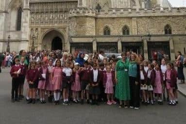 Youngsters from Warwick joined Christian Aid supporters at Westminster Abbey for the 80th anniversary service.