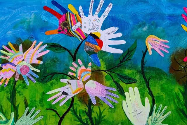 Local pupils help ensure many hands make colourful work for new Rotary ...