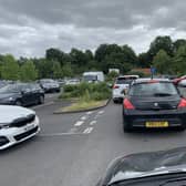 Traffic jams for hours lead to misery in the local Tesco