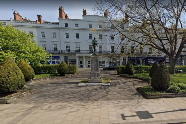 Leamington War Memorial on The Parade. Photo by Google Streetview
