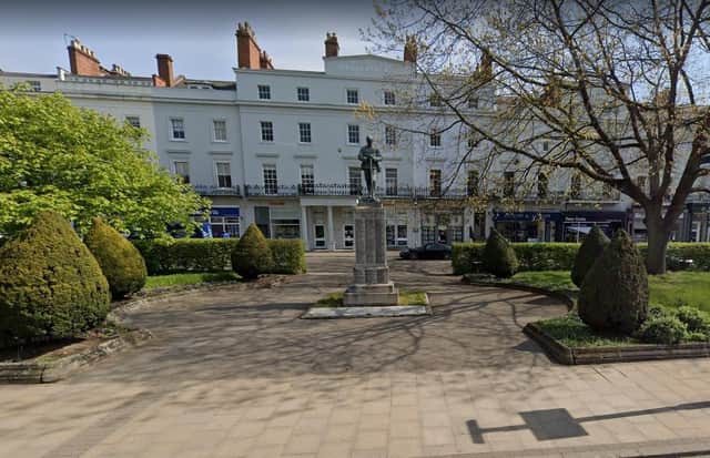 Leamington War Memorial on The Parade. Photo by Google Streetview