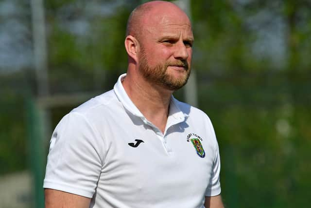 Carl Adams will lead his Rugby Town team into the Northern Premier League Midlands next season. Picture by Martin Pulley