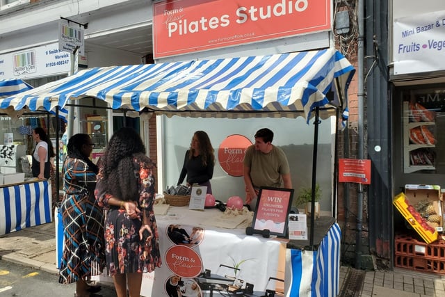 Many of the shops, restaurants, bars and cafes also set up stalls in the street for the event. Photo shows the Form and Flow stall.