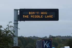 Police stopped the driver who was in the middle lane.