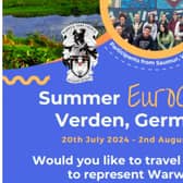 Organised by Warwick Town Council and its twin towns, applications are now open to find the four young people, aged between 16 and 21, to represent Warwick in Verden for Eurocamp 2024. Photo by Warwick Town Council