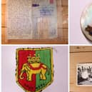 Some of the objects brought along to the Coventry Cathedral 'Digital Collection Days' event last year. Photos supplied by University of Oxford