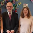 Matt Western MP with Kate Cliffe and Helen Jones at the event at the Sydni Centre on Saturday. Picture supplied.
