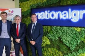 David Barclay (Warm Welcome), Rt Hon Gordon Brown, Paul Branston (National Grid)