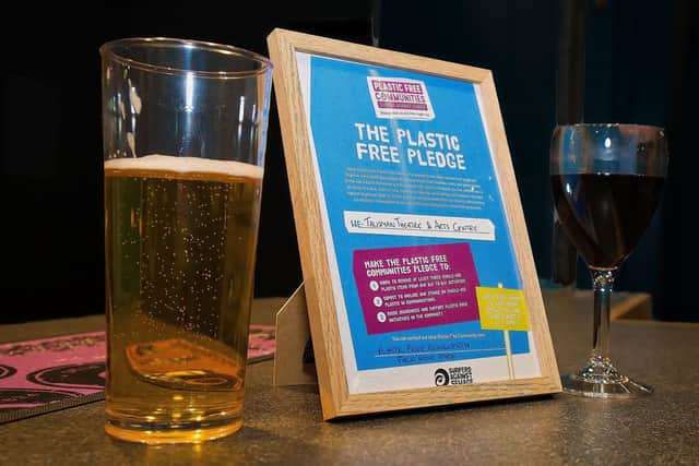 The Plastic-Free Ally Certificate given to the Talisman Theatre. Picture supplied