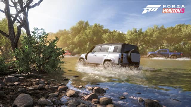 Forza Horizon 5 features several new cars, including the latest Land Rover Defender