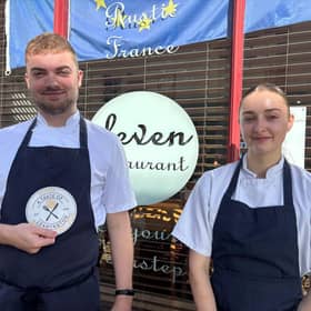Winning chefs James Grigson and Debbie Skidmore from Eleven restaurant. Picture supplied.