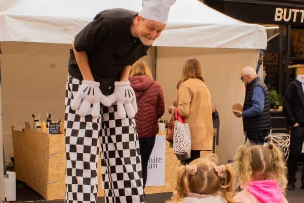 Entertaining younger visitors at the festival.