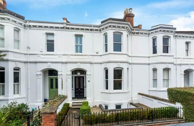 The five bed property on Heath Terrace also features bay windows. Photo by Fine and Country