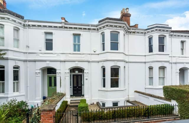 The five bed property on Heath Terrace also features bay windows. Photo by Fine and Country