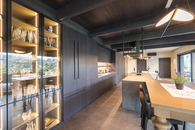 The kitchen designed and installed in Salzburg by Veritas Design which has been nominated for an SBID International Design Award. Credit: www.siweiss.com