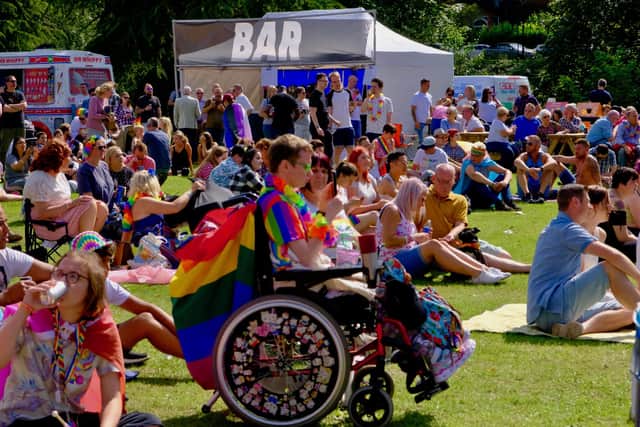 A previous Warwickshire Pride festival. Photo courtesy of Warwickshire Pride.